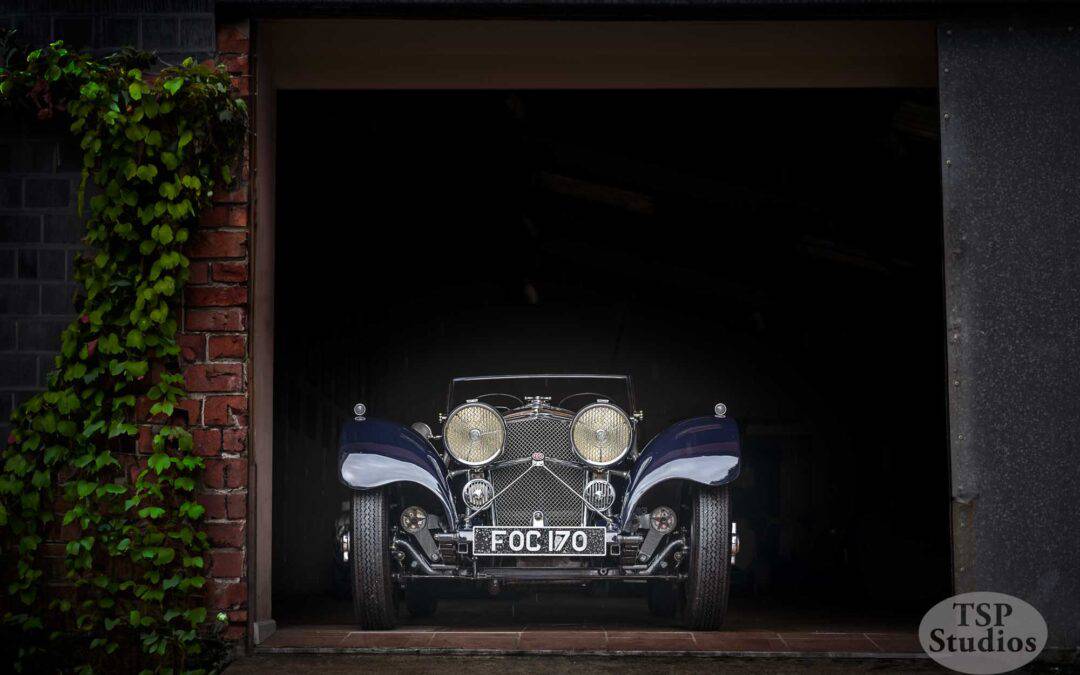 1939 Jaguar SS 100, 3.5 Litre classic car shoot in Cheshire